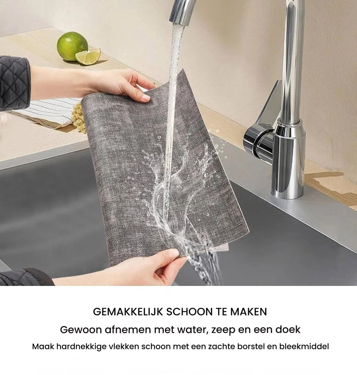 6-Delig Tafelkleed Set - Wasbare PVC Placemats 43x30cm - Dubbelzijdig & Hittebestendig - Imitatieleer Tafelbeschermers voor Keuken en Eethoek