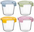 Glas Bewaarbakken Set - 700ml Luchtdichte Voedselbewaar Bakjes - Oven, Magnetron & Vriezer Bestendig - BPA-vrije Afsluitdeksels