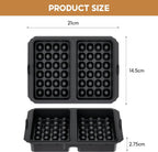 2-delige set - Accessoires voor airfryer - Wafelvorm - Siliconen wafelvorm - Voor airfryers AF300, AF400EU, AF451EU, SL400EU - Zwart