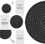 Allecta - Silicone spatbescherming voor pannen, 32 cm met inklapbare handgreep, spatbescherming tegen vetspatten - zwart