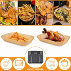 200 vellen - Bakpapier voor de airfryer - Antiaanbakbakpapier - Geschikt voor de Ninja airfryer - Afmeting: 22 x 14 cm - Rechthoekig