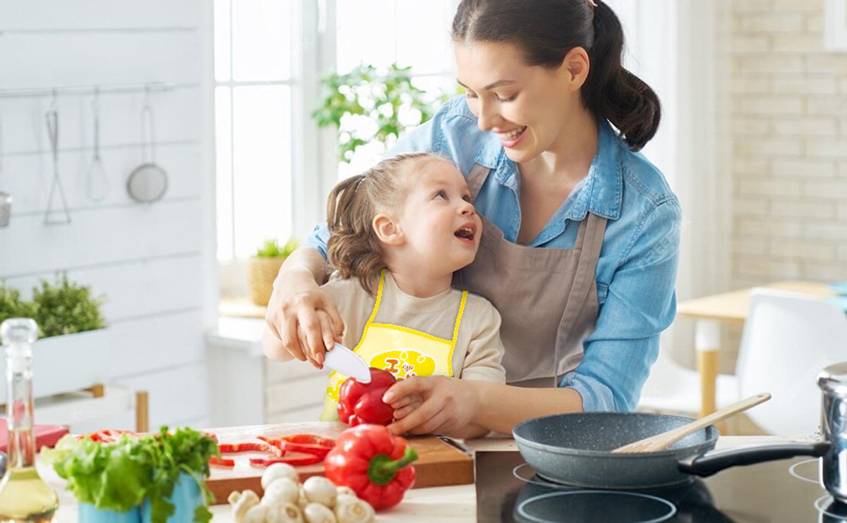 Kindermessenset - 15-delige keukenmessenset - Keukenbenodigdheden - Veilig voor het snijden en koken van groenten en fruit - Inclusief koksmes, fruitmes