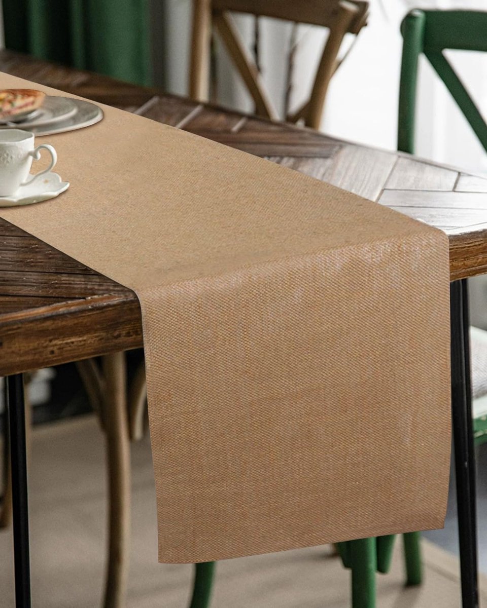 Tafelloper van jute - Tafeldecoratie - Decoratie in landelijke stijl - Geweven jute stof - Geschikt voor boerderijfeesten, communie, enz. - 30 x 1000 cm