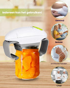 Elektrische Blikopener voor Potten - Automatische Handsfree Keukengadget met Sterke Constructie voor Artritis en Ouderen