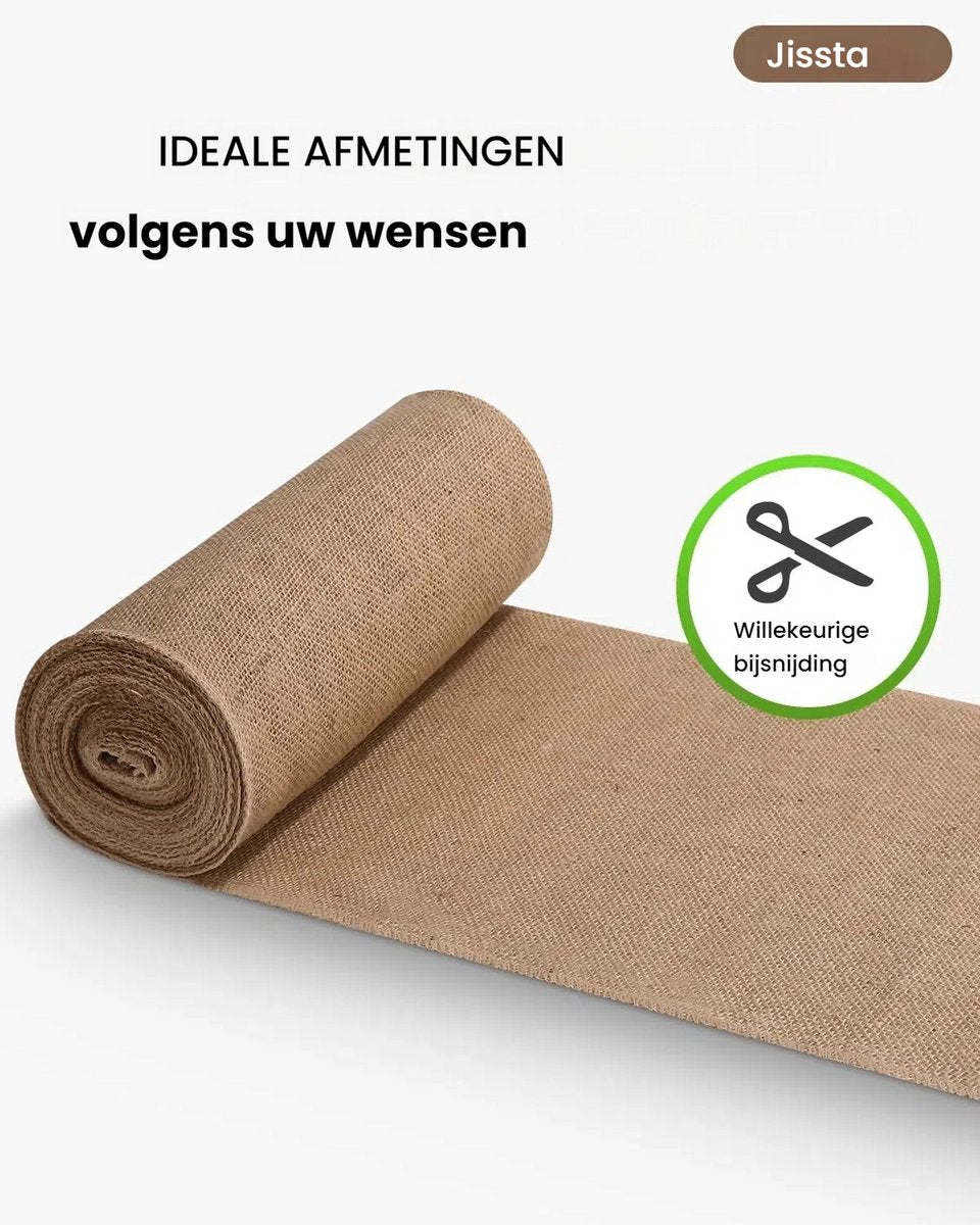 Tafelloper van jute - Tafeldecoratie - Decoratie in landelijke stijl - Geweven jute stof - Geschikt voor boerderijfeesten, communie, enz. - 30 x 1000 cm