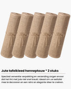 Tafelloper van jute - Tafeldecoratie - Decoratie in landelijke stijl - Geweven jute stof - Geschikt voor boerderijfeesten, communie, enz. - 30 x 1000 cm