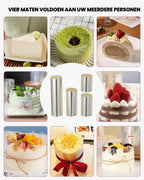 4 Rolls Cake Edge Film - 6cm-8cm-10cm-15cm - Hoge Cake Ring - 10m Transparante Rol Cake Kraag